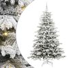 vidaXL &Aacute;rvore de Natal Articulada Artificial Branco 210 cm PE e PVC