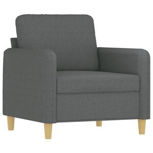 vidaXL Poltrona 60 cm tecido cinzento-escuro