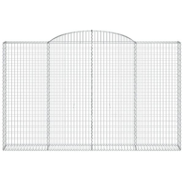vidaXL Cestos gabi&atilde;o arqueados 11 pcs 300x30x180/200 ferro galvanizado