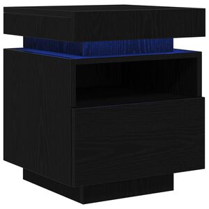 vidaXL Arm&aacute;rio de Cabeceira Carvalho Preto 40 x 39 x 48,5 cm