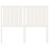vidaXL Cabeceira de cama 125,5x4x100 cm madeira de pinho maciça branco