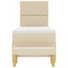 vidaXL Cama Box com colch&atilde;o com cabeceira Creme 80 x 200 cm tecido