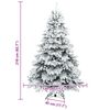 vidaXL &Aacute;rvore de Natal Artificial Articulada Nevado Flocked Branco