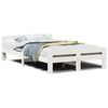 vidaXL Cama sem colch&atilde;o 135x190 cm madeira de pinho maci&ccedil;a branco