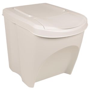 vidaXL Caixotes do lixo empilh&aacute;veis 3 pcs 75 L polipropileno branco
