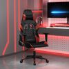 vidaXL Cadeira gaming couro artificial preto e vermelho tinto