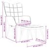 vidaXL Cadeira de descanso com banco tecido cor creme