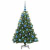 vidaXL &Aacute;rvore de Natal Artificial com 150 LEDs Verde 120 cm PE e PVC