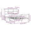 vidaXL Cama com estante sem colch&atilde;o 120x200 cm pinho maci&ccedil;o