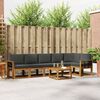 vidaXL Conjunto de Sof&aacute;s para Exterior 7 pcs Natural e Antracite