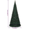 vidaXL &Aacute;rvore Natal pop-up artificial pr&eacute;-iluminada 210 cm verde