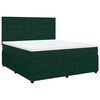 vidaXL Cama com molas/colch&atilde;o 180x200 cm veludo verde-escuro
