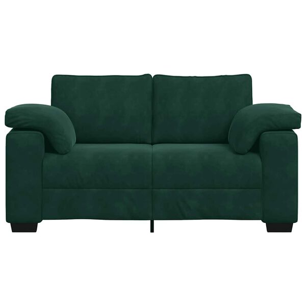 vidaXL Sof&aacute;-luvas 160x77x82 cm veludo verde-escuro