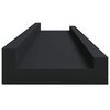 vidaXL Unidade de prateleiras com rebordo 2 pcs 60x9x3 cm MDF preto