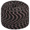 vidaXL Corda utilit&aacute;ria multiusos 10 mm 25 m Preto e Vermelho PP