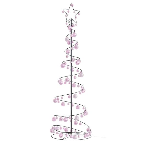 vidaXL &Aacute;rvore de Natal LED com Baubles 120 LEDs Branco Quente 180 cm