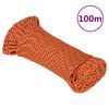 vidaXL Corda de barco 3 mm 100 m polipropileno laranja