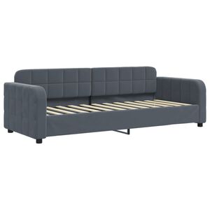 vidaXL Sof&aacute;-cama 80x200 cm veludo cinzento-escuro