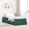 vidaXL Cama com arruma&ccedil;&atilde;o e colch&atilde;o Verde Escuro 90 x 190 cm Veludo