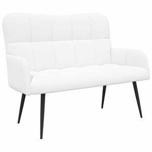 vidaXL Sof&aacute; para 2 Pessoas Branco 115 x 61 x 87 cm Tecido