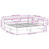 vidaXL Cama com estante sem colch&atilde;o 180x200 cm pinho maci&ccedil;o branco