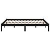vidaXL Estrutura de cama 200x200 cm madeira de pinho maci&ccedil;a preto