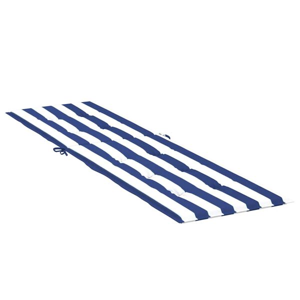 vidaXL Almofad&atilde;o cadeira de terra&ccedil;o tecido oxford riscas azul/branco