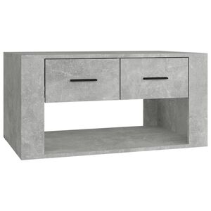 vidaXL Mesa de centro 80x50x40cm derivados de madeira cinzento cimento