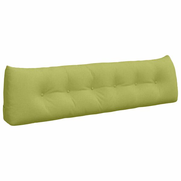 vidaXL Travesseiro para Costas Verde Claro 180 x 24 x 50 cm tecido