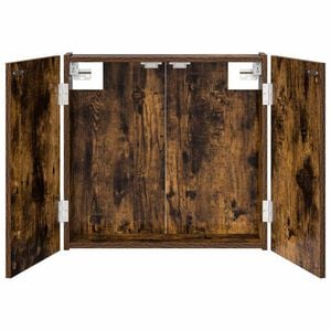 vidaXL Arm&aacute;rio para Dartboard Carvalho Fumado 56 x 12 x 53,5 cm