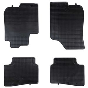 vidaXL Tapete de carro 4 pcs Preto Borracha