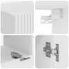 vidaXL Conjunto de Gabinete de Parede para TV 4 pcs Branco