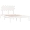 vidaXL Estrutura de cama 120x200 cm madeira maci&ccedil;a branco