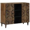 vidaXL Buffet Castanho 90 x 33,5 x 75 cm Madeira de manga maci&ccedil;a