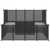vidaXL Gaiola para animais pequenos 143x107x93 cm PP e a&ccedil;o preto