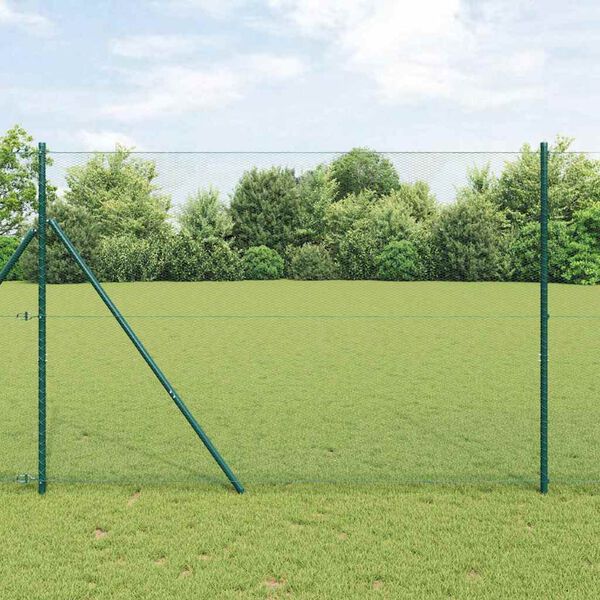 vidaXL Cerca Hexagonal Verde 1.6 x 50 m A&ccedil;o