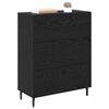 vidaXL Buffet com gaveta Carvalho Preto 69,5 x 34 x 90 cm