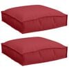 vidaXL Almofada 2 unid. Tecido Oxford Vinho Vermelho 40 x 40 x 8 cm