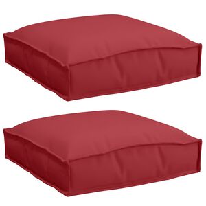 vidaXL Almofada 2 unid. Tecido Oxford Vinho Vermelho 40 x 40 x 8 cm