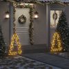 vidaXL Decoração árvore de Natal c/ luz e estacas 115 luzes LED 90 cm