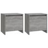 vidaXL Mesa cabeceira 2 pcs derivados de madeira sonoma cinza