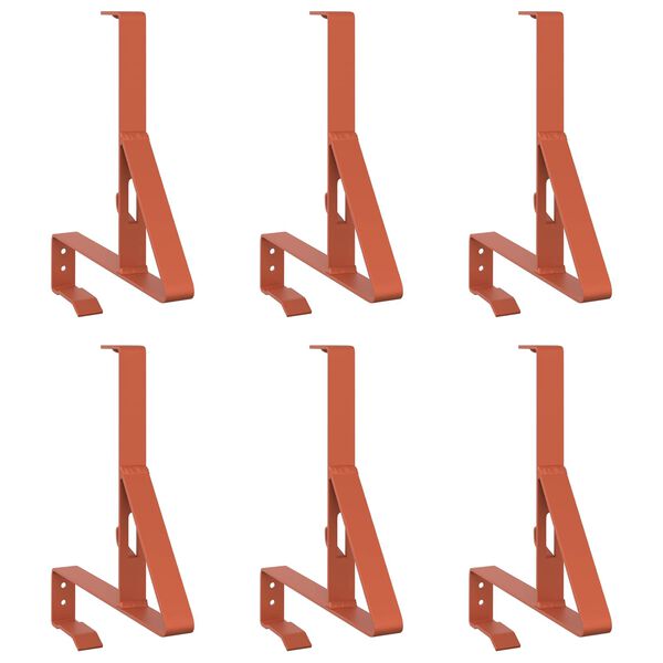 vidaXL Suporte para Prote&ccedil;&atilde;o de Neve Vermelho 29,5 x 3 x 34,5 cm A&ccedil;o