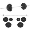 vidaXL Conjunto com barra 30 Kg