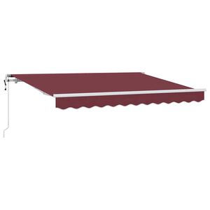 vidaXL Toldo retr&aacute;til Borgonha 300 x 200 cm tecido
