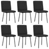 vidaXL Cadeiras de jantar 6 pcs couro artificial preto
