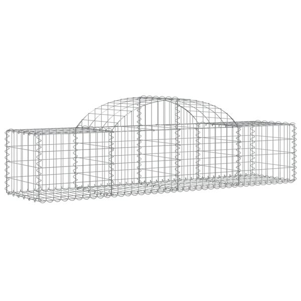vidaXL Cestos gabi&atilde;o arqueados 6 pcs 200x50x40/60 cm ferro galvanizado