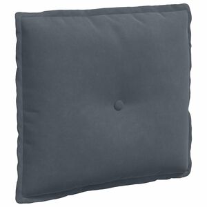 vidaXL Travesseiro para Costas Cinza Escuro 50 x 45 cm