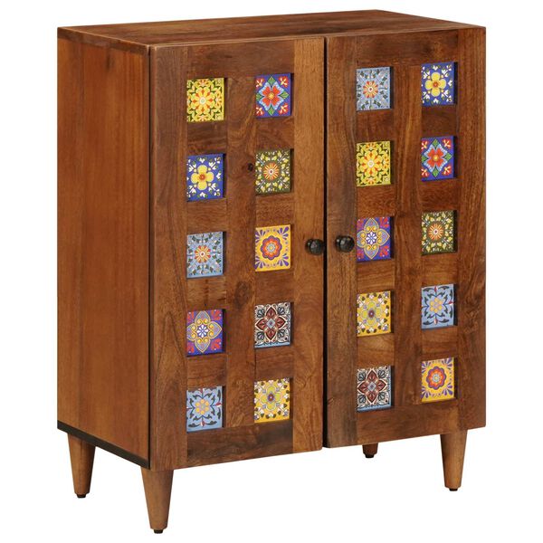 vidaXL Buffet Nogueira 60 x 33,5 x 75 cm Madeira de manga maci&ccedil;a