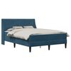 vidaXL Estrutura de cama com colch&atilde;o Azul 180 x 200 cm Veludo