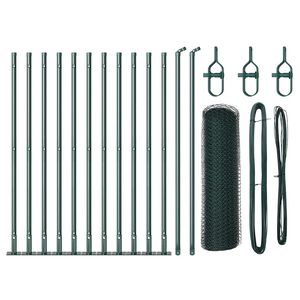 vidaXL Poste de Cerca Verde 25 x 0,5 m (malha de 13 mm) A&ccedil;o